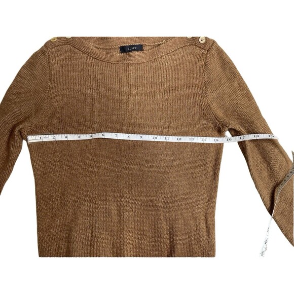 J.Crew Sweater Wool Mohair blend Women Size Small Brown w/ Buttons - Picture 7 of 11